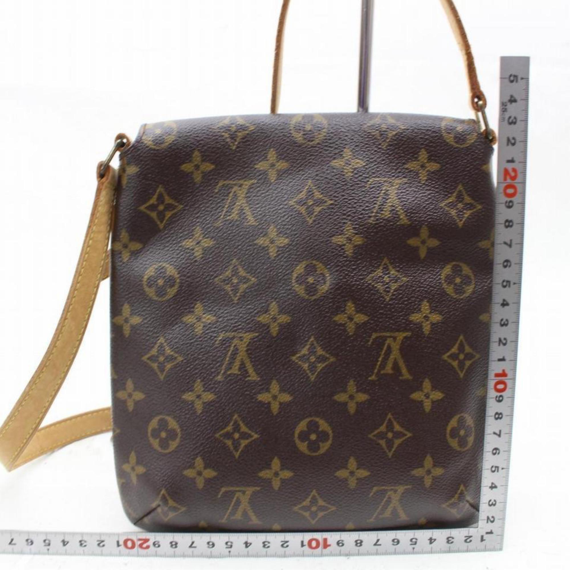 Louis Vuitton Musette Monogram Salsa Long 868900 Coated Canvas Cross Body Bag For Sale 3