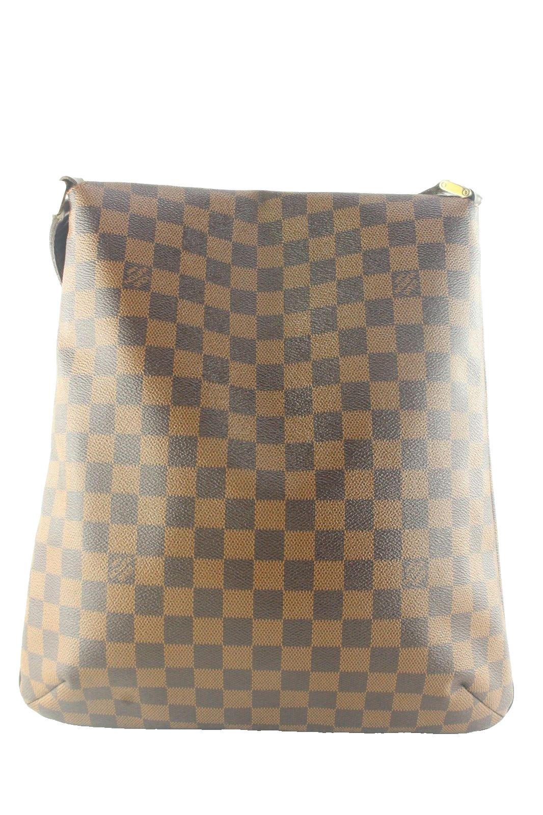 Louis Vuitton Musette Salsa Damier Ebene Crossbody GM Brown Canvas 1LV117K In Good Condition In Dix hills, NY
