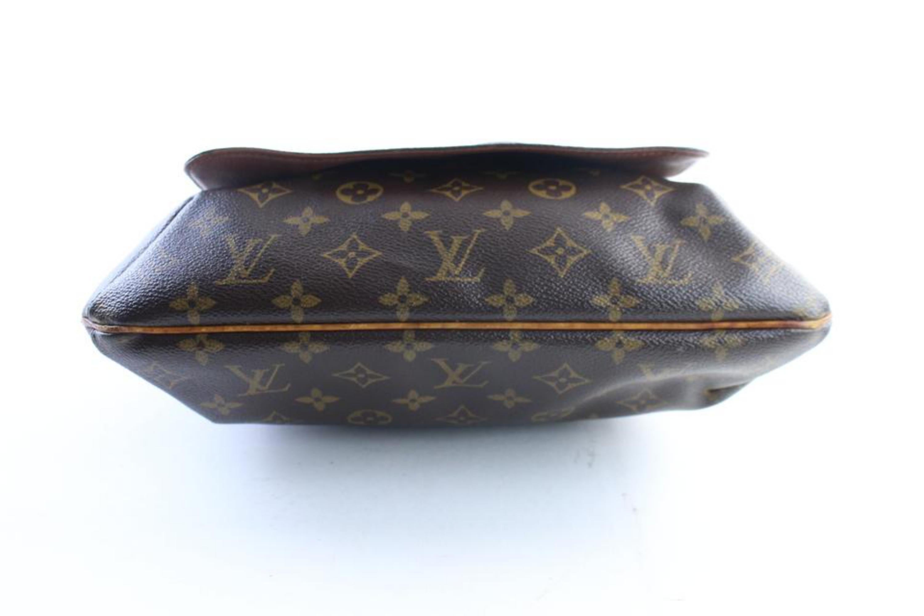 Louis Vuitton Musette Salsa Gm 228140 Brown Coated Canvas Cross Body Bag For Sale 6
