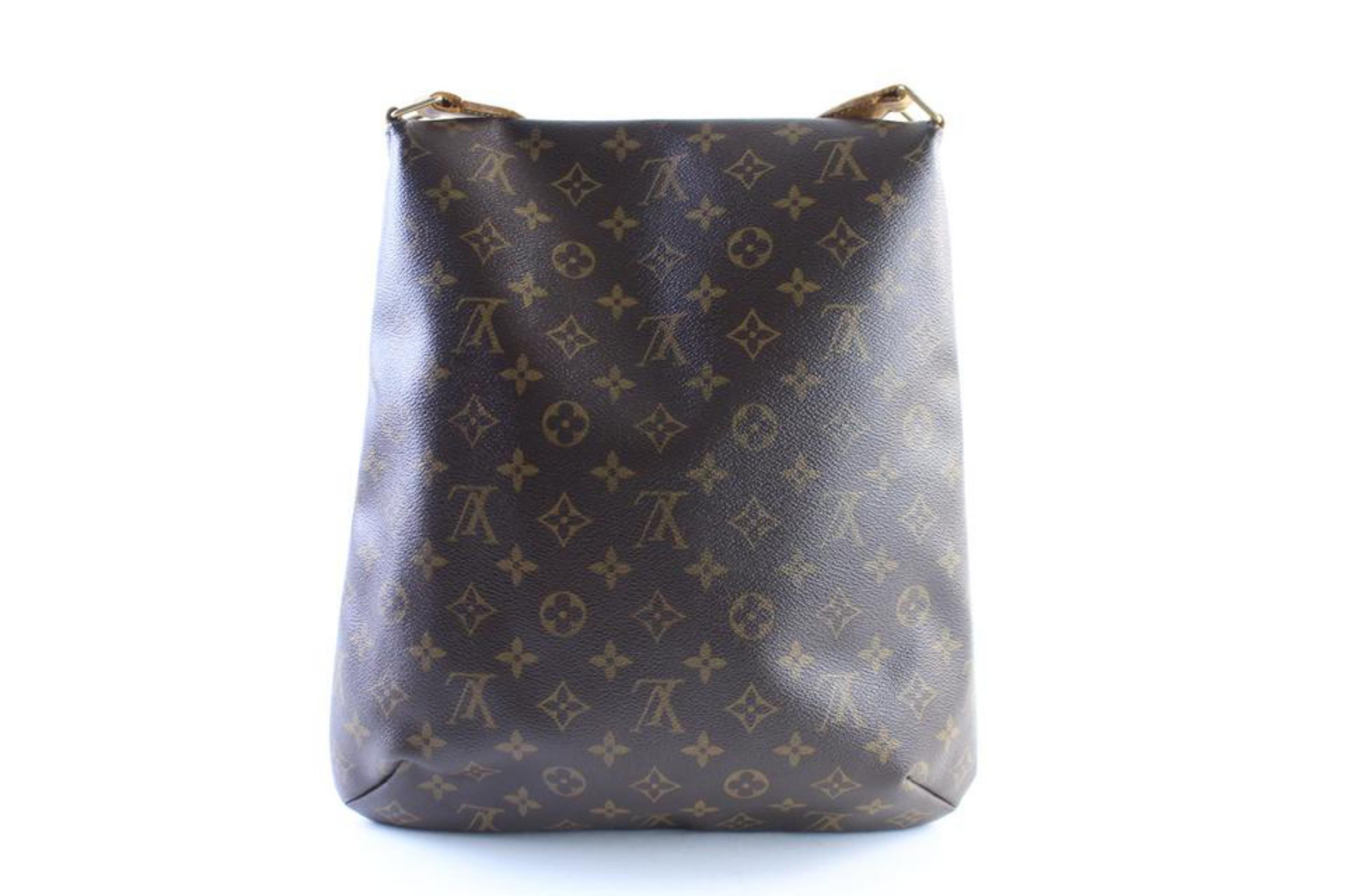 Louis Vuitton Musette Salsa Gm 228140 Brown Coated Canvas Cross Body Bag For Sale 4