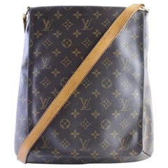 Louis Vuitton Musette Salsa Gm 228140 Brown Coated Canvas Cross Body Bag