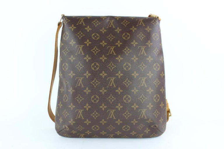 Louis Vuitton Musette Salsa Gm Large Flap 14lz0130 Brown Canvas Cross Body  Bag For Sale at 1stDibs