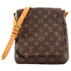 Louis Vuitton Musette Salsa Handtasche mit Monogramm aus Segeltuch PM