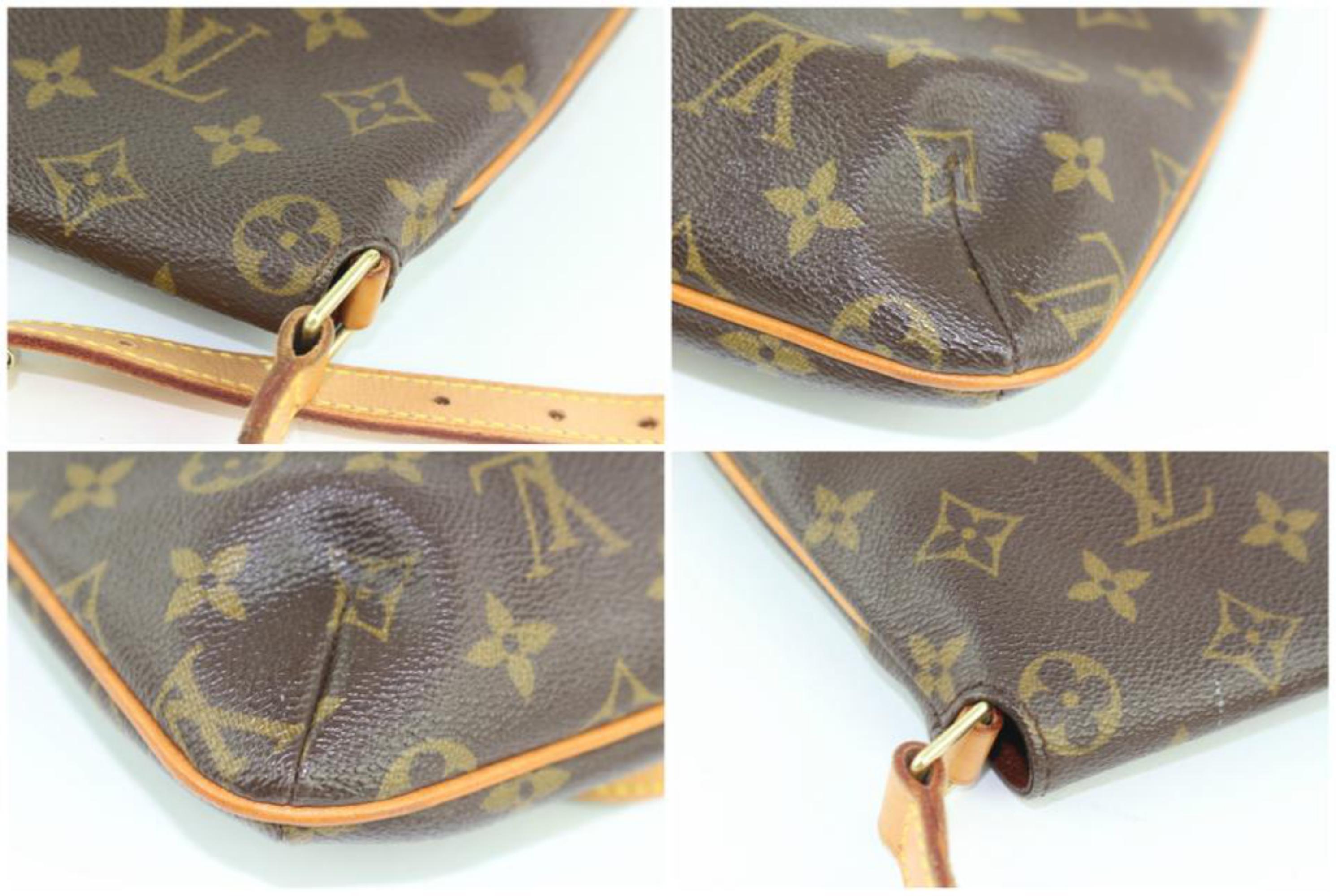 Louis Vuitton Musette Salsa Monogram Flap 5lz1912 Brown Coated Canvas Messenger For Sale 6