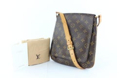 Louis Vuitton Musette Salsa Monogram Flap 5lz1912 Brown Coated Canvas Messenger
