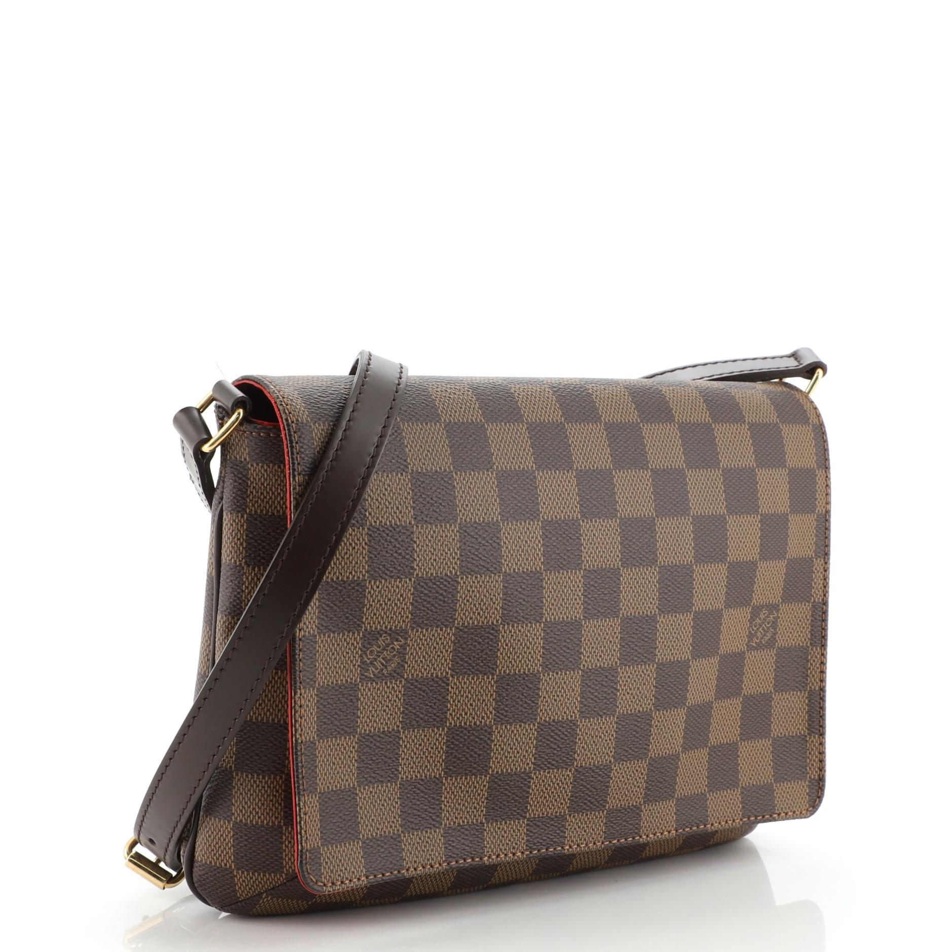 Louis Vuitton Damier Ebene Musette Tango shoulder bag at 1stDibs