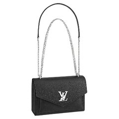 Louis Vuitton Mylockme Chain Bag Black Soft Grained Calfskin