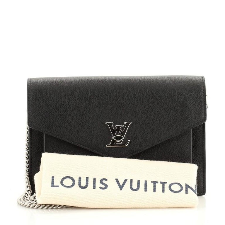 Louis Vuitton Black Calfskin Mylockme Chain Pochette - Shop LV Online