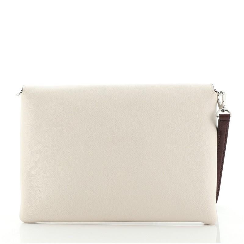 Beige Louis Vuitton Mylockme Chain Pochette Leather