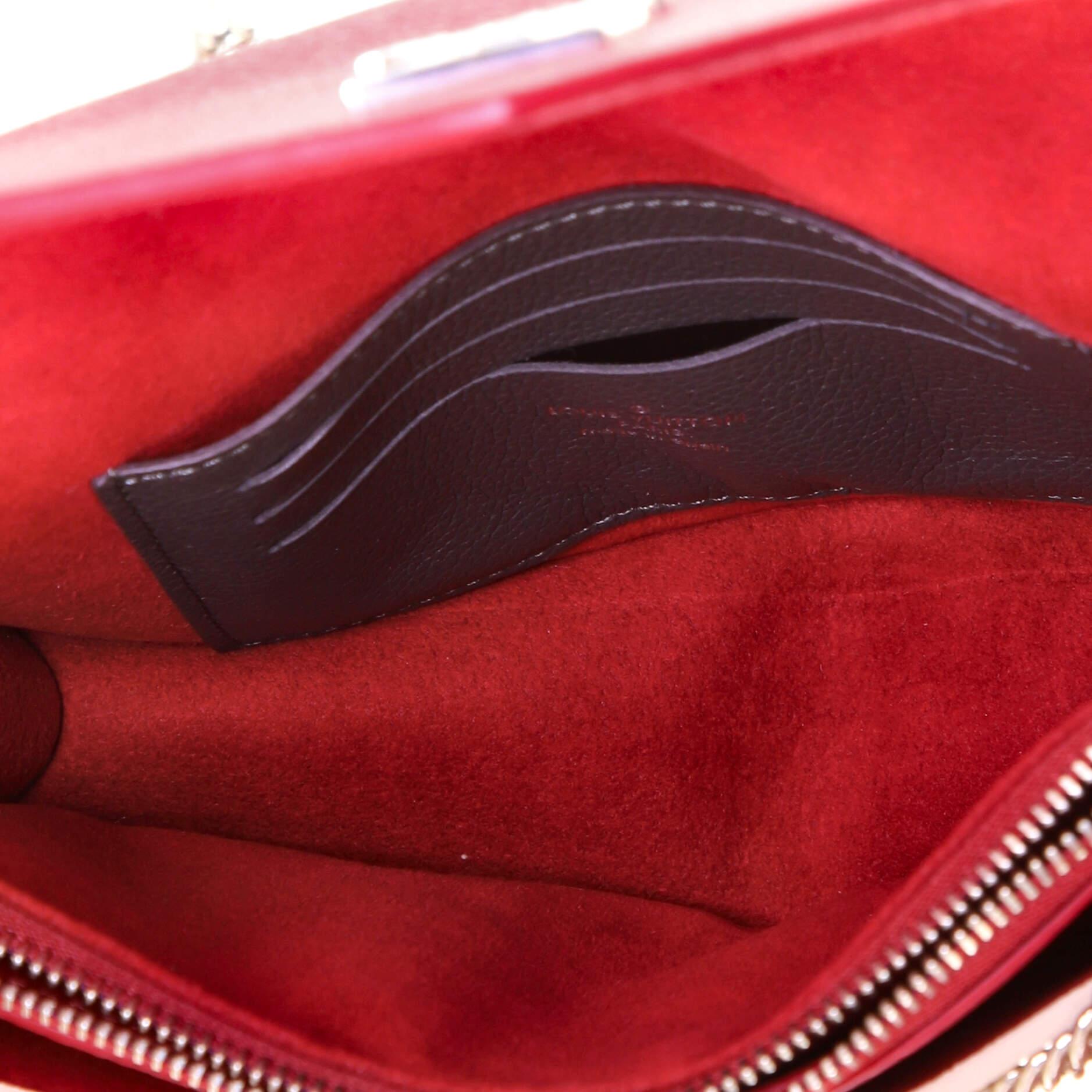 Red Louis Vuitton Mylockme Chain Pochette Leather
