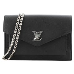 Louis Vuitton Mylockme Chain Pochette Black Calf