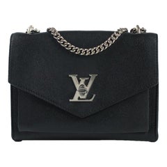 LOUIS VUITTON Mylockme chain Shoulder bag in Black Leather
