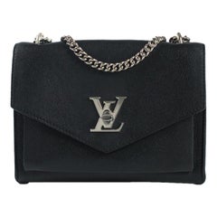 LOUIS VUITTON Mylockme chain Shoulder bag in Black Leather