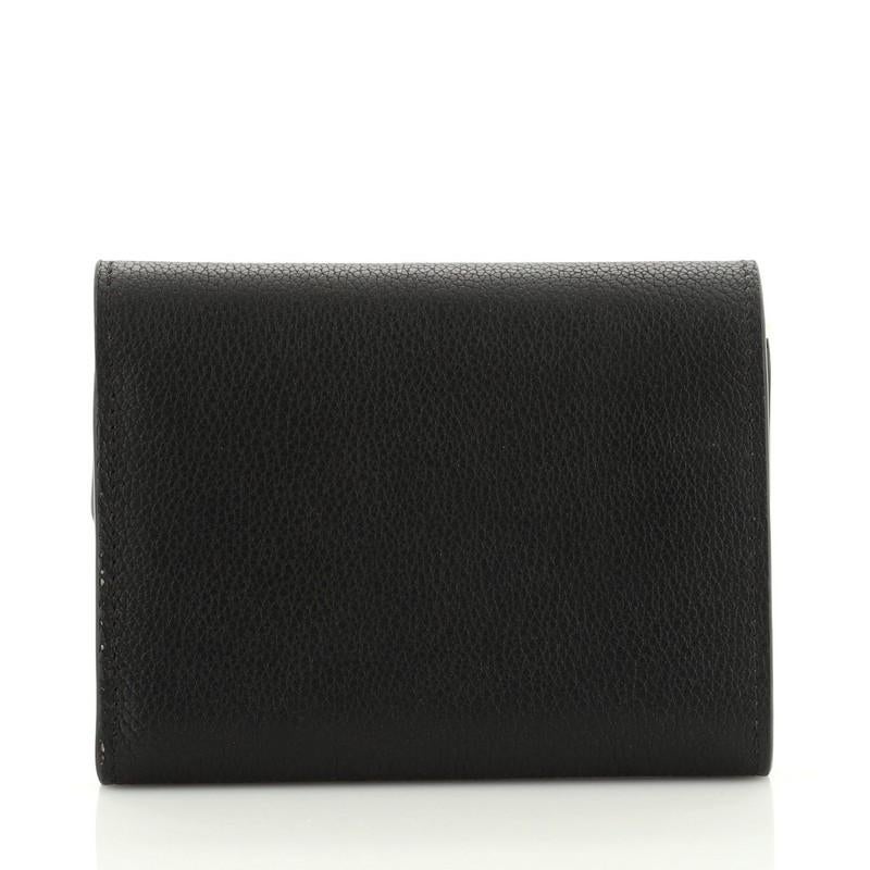 Black Louis Vuitton MyLockme Compact Wallet Leather