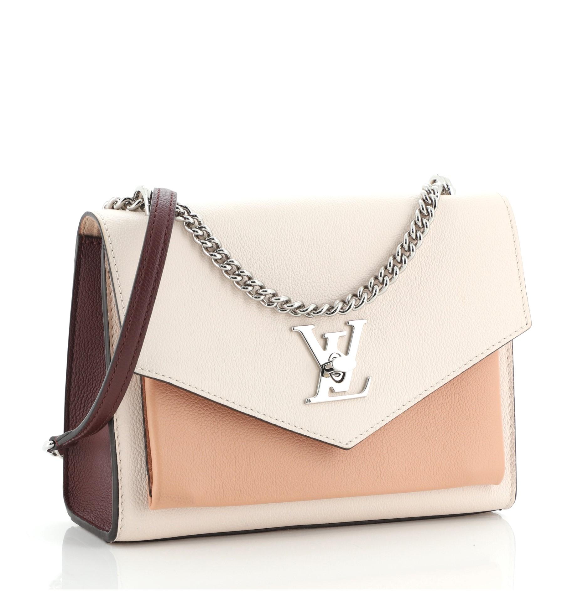 Beige Louis Vuitton Mylockme Handbag Leather BB