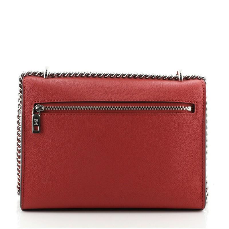 Red Louis Vuitton Mylockme Handbag Leather BB