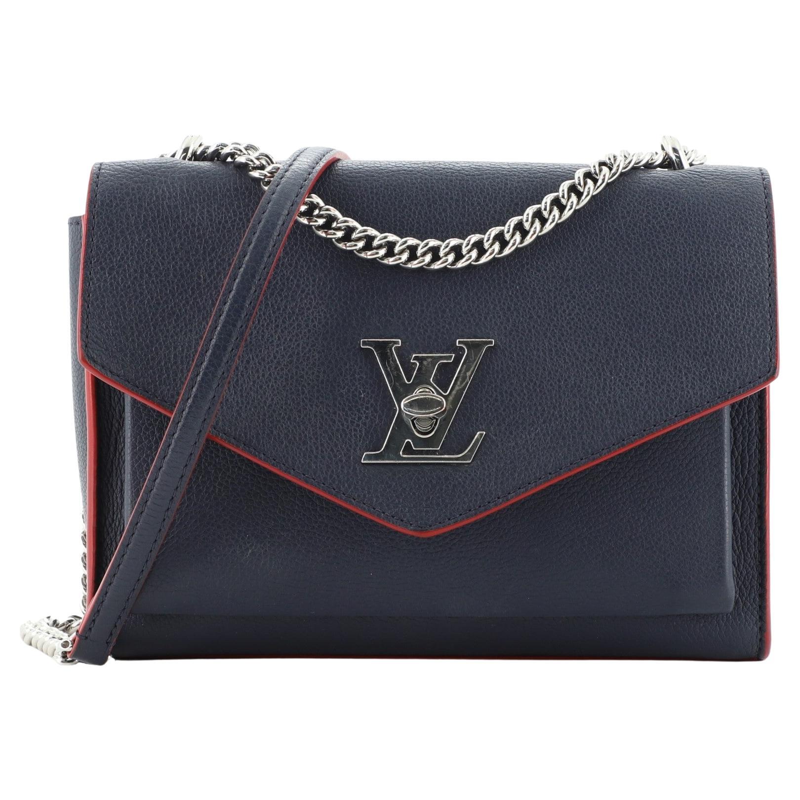 Louis Vuitton lv mylockme BB chain flap bag original leather version black