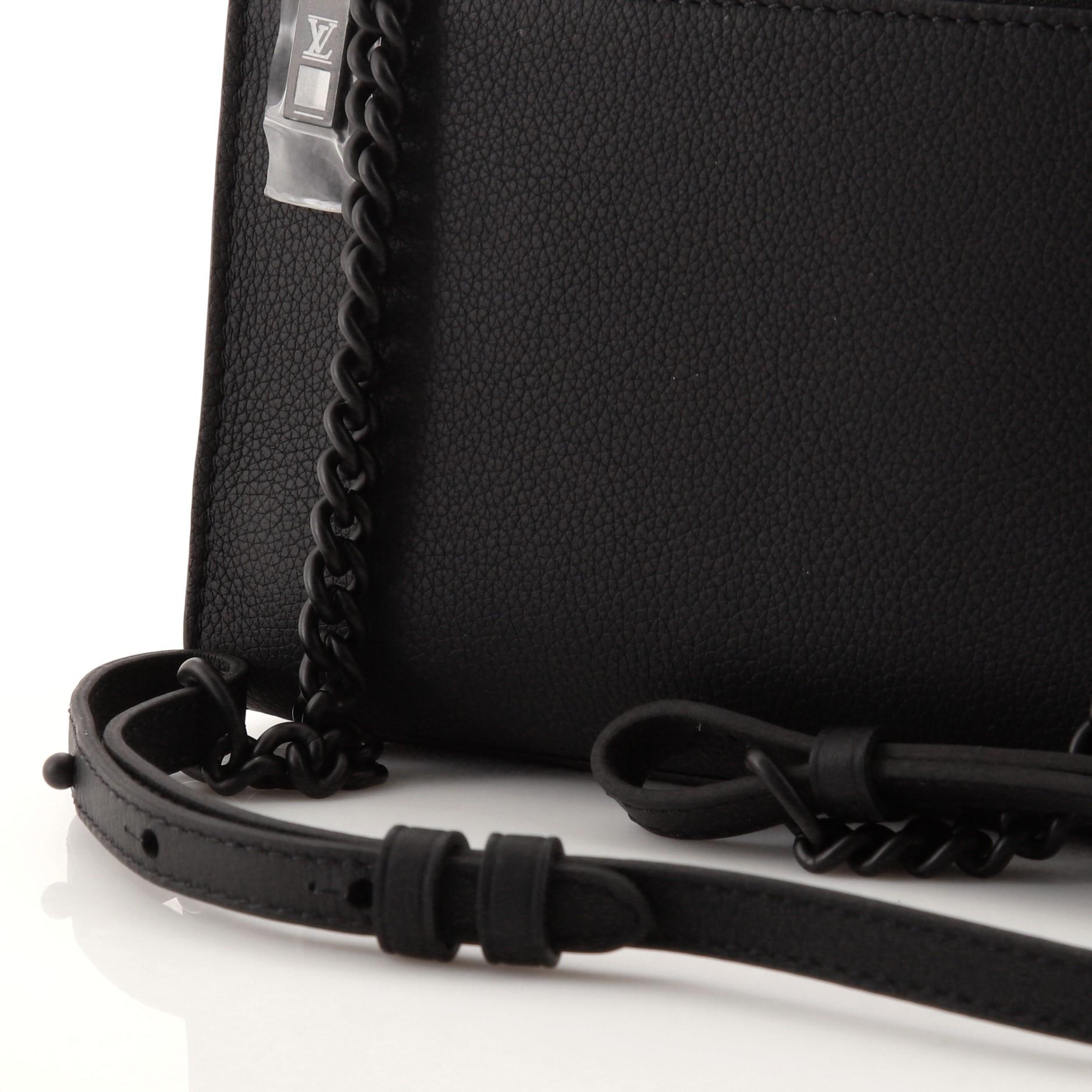 Louis Vuitton Mylockme Monochrome Handbag Leather BB 1