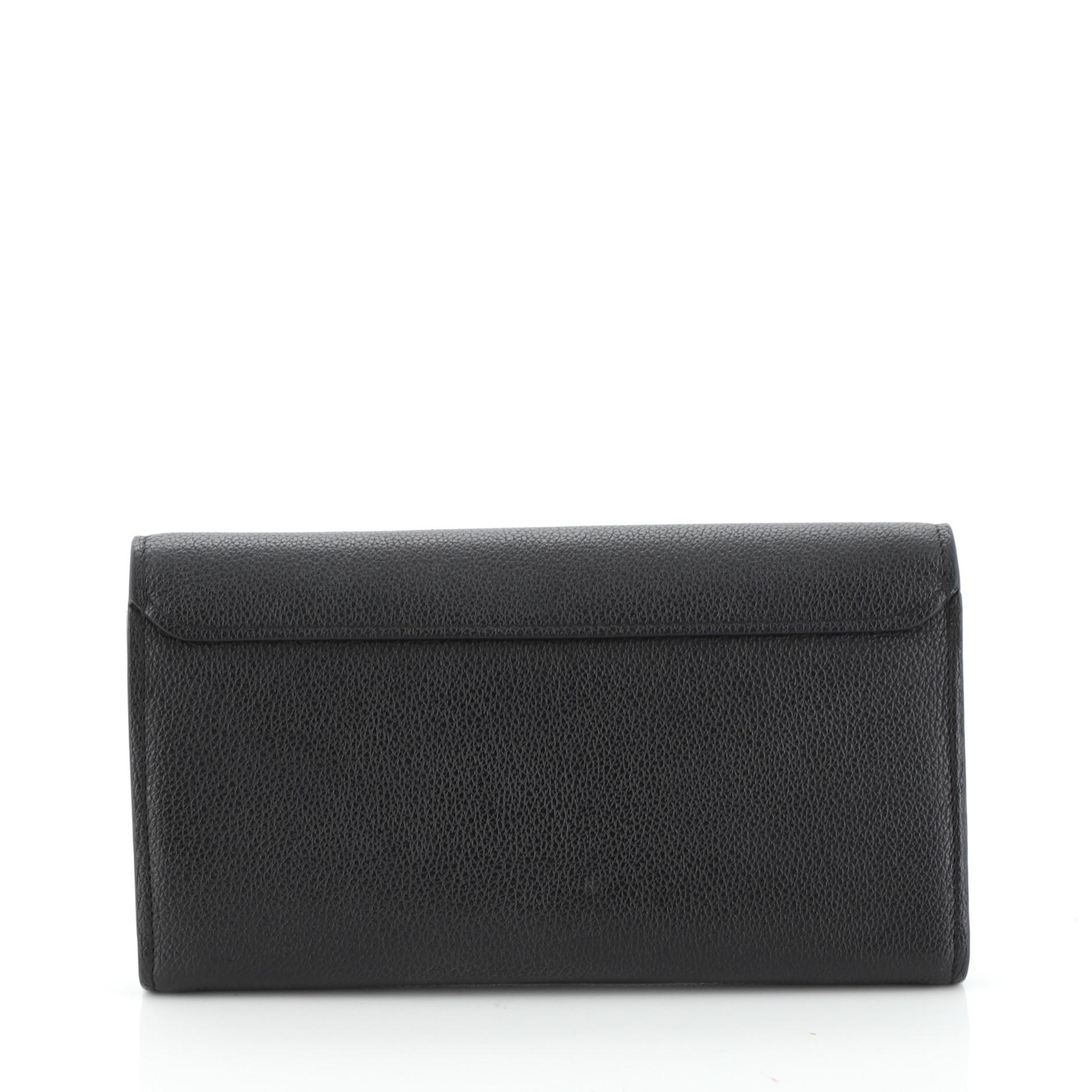 Black Louis Vuitton Mylockme Wallet Leather
