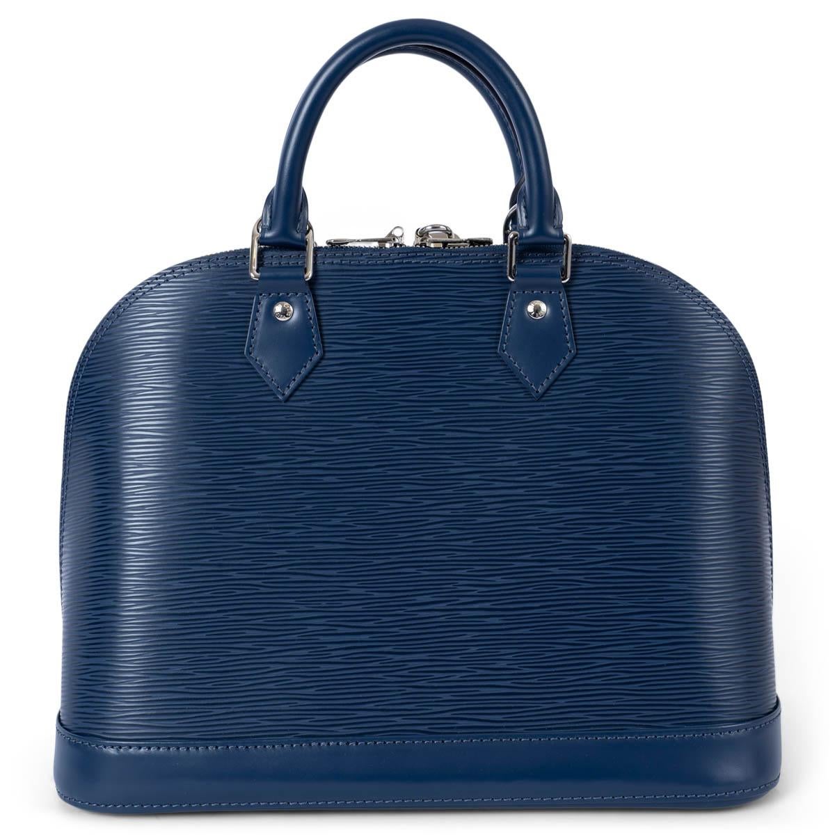 Blue LOUIS VUITTON Myrtille blue Epi leather ALMA PM Shoulder Bag