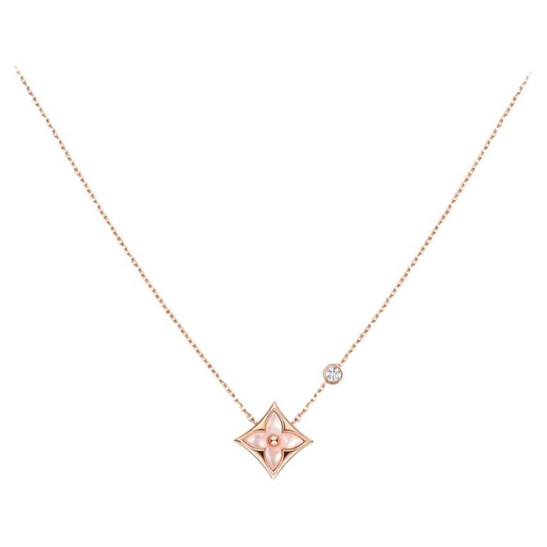 Louis Vuitton Nacre Rose Et Diamant Collier Pendentif Star Color Blossom BB  For Sale at 1stDibs