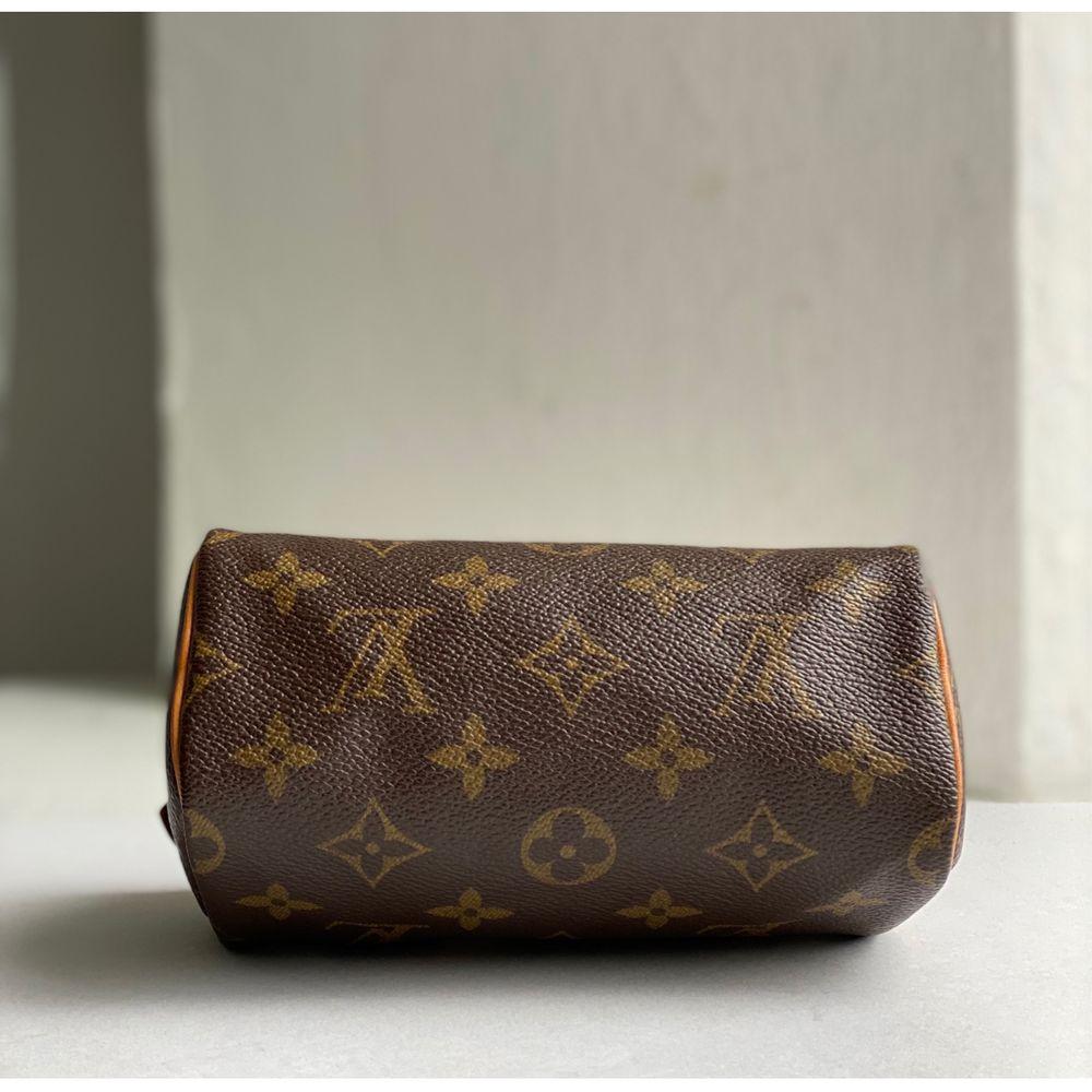 Black LOUIS VUITTON, Nano Speedy in brown monogram canvas