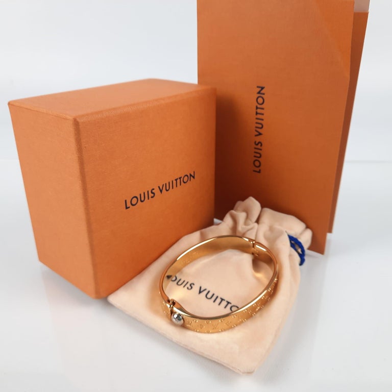 LOUIS VUITTON Louis Vuitton Cuff Nanogram Bangle Bracelet #M M