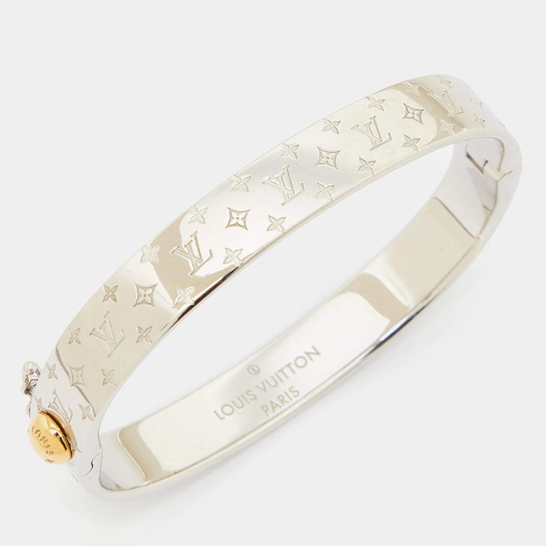 Louis Vuitton Nanogram Cuff Two Tone Bracelet M For Sale at 1stDibs