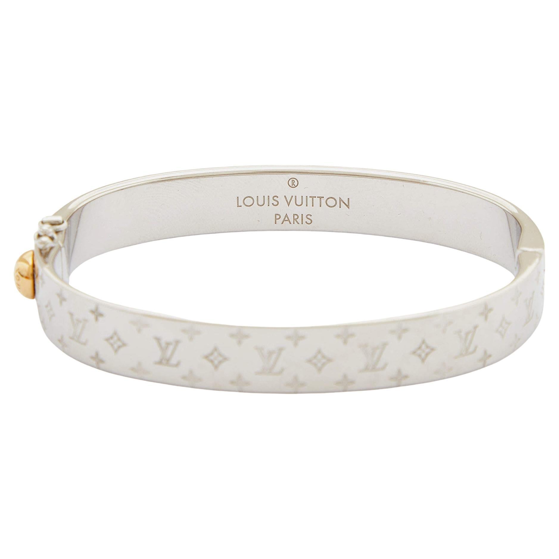 Louis Vuitton Nanogram Cuff Two Tone Bracelet M