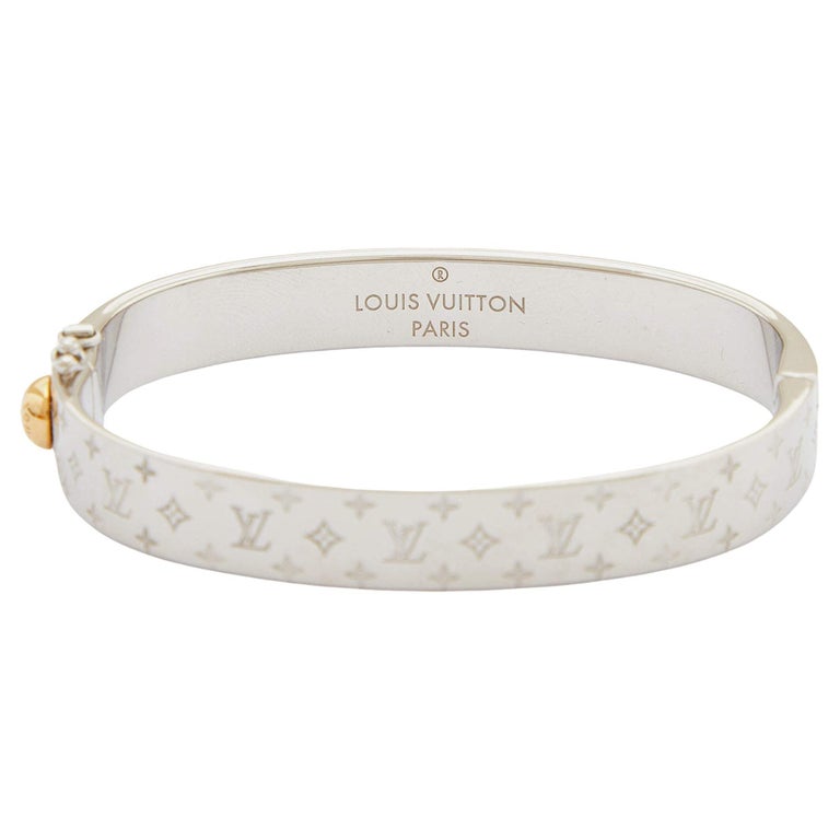 Louis Vuitton Keep It Double Canvas Silver Tone Wrap Bracelet