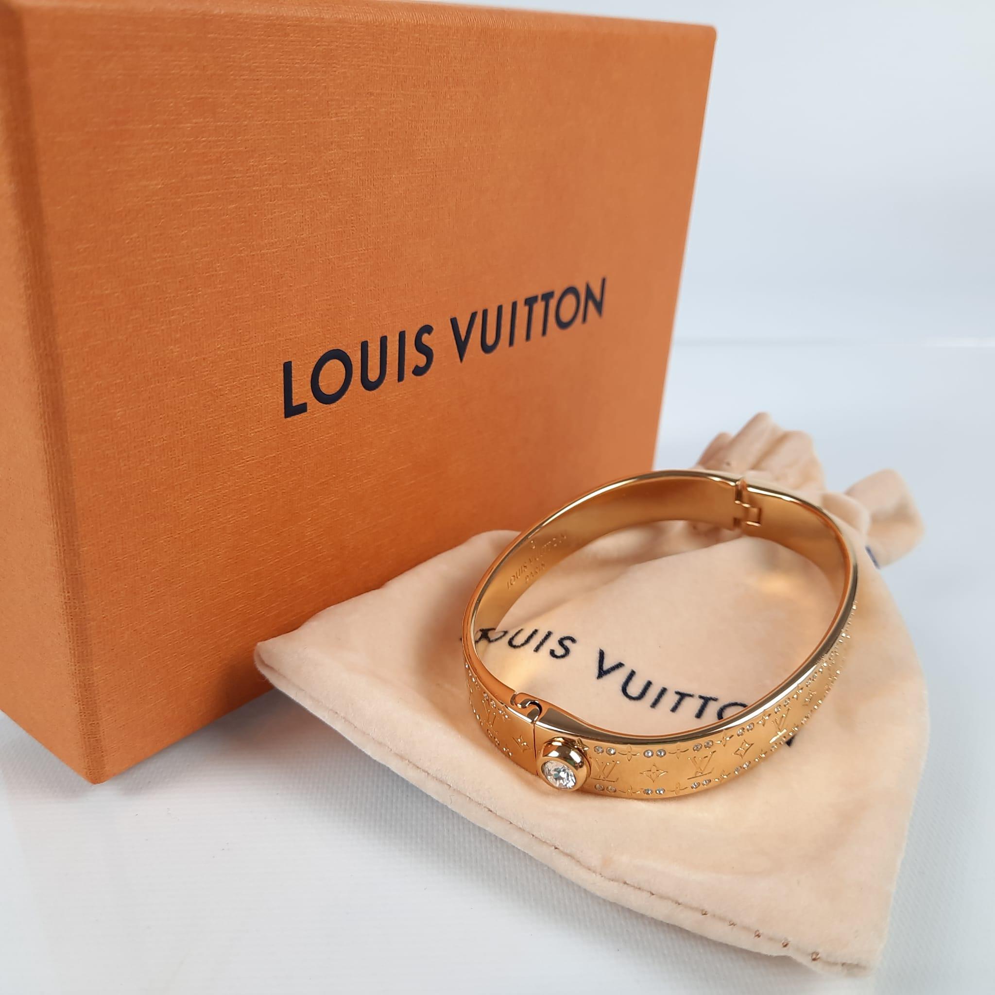Women's Louis Vuitton Nanogram Strass Bracelet Size S 