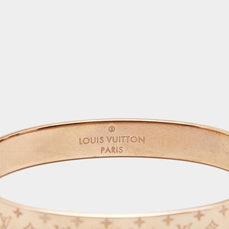 Louis Vuitton Nanogram Cuff - Gold-Tone Metal Bangle, Bracelets