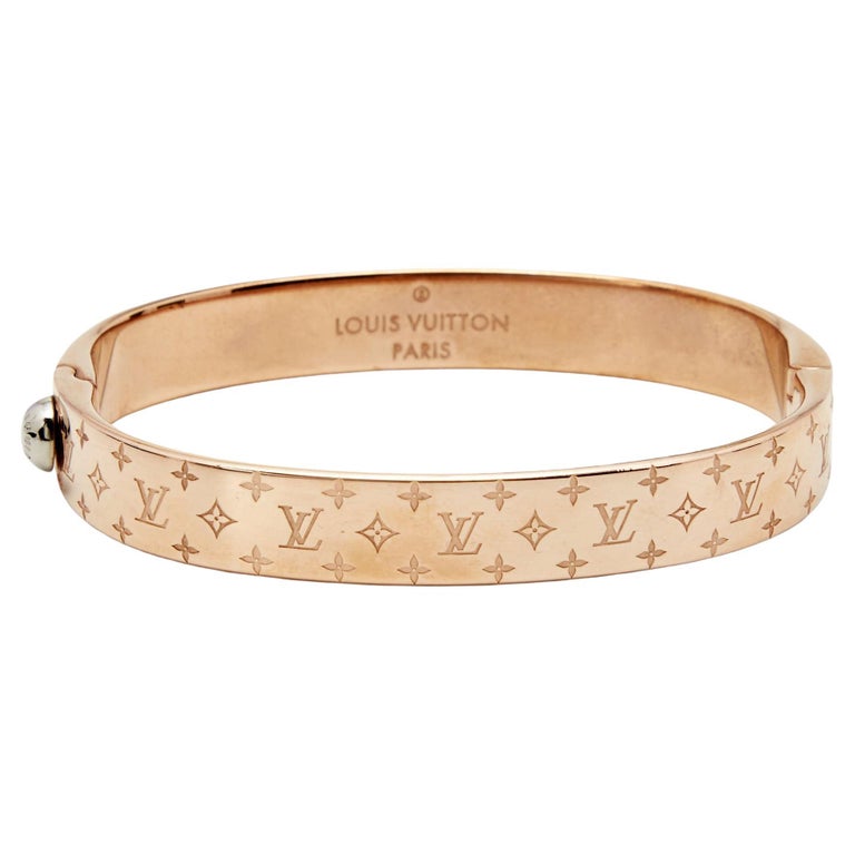 Louis Vuitton Nanogram Two Tone Bracelet M For Sale at 1stDibs