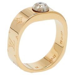 Louis Vuitton Nanogram Two Tone Ring Size MBound to sit around your finger and e