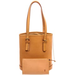Louis Vuitton Natural Beige Leather Petit Bucket PM Bag 