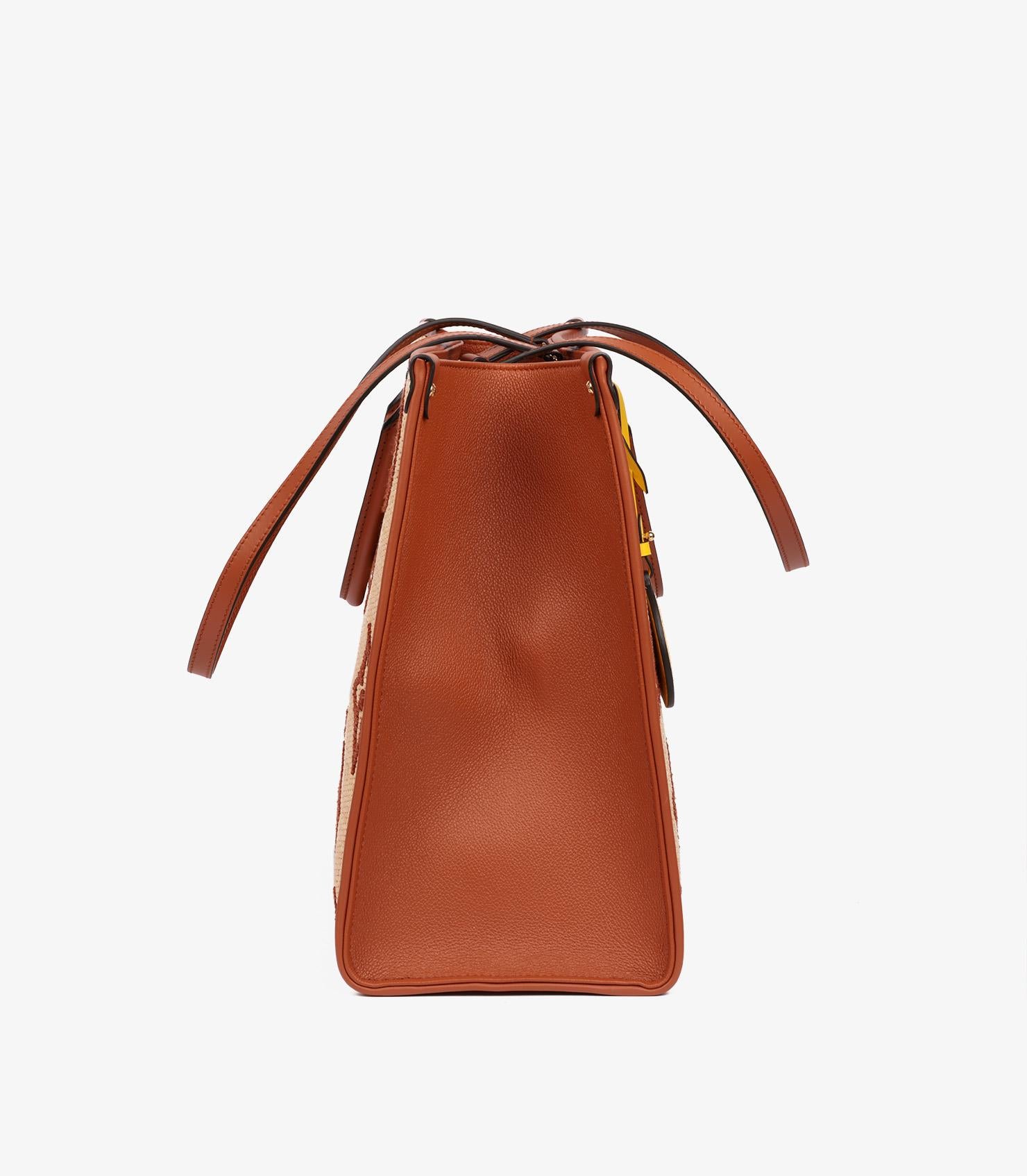 Louis Vuitton Natural Giant Monogram Raffia & Tan Calfskin Leather Onthego GM In Excellent Condition For Sale In Bishop's Stortford, Hertfordshire