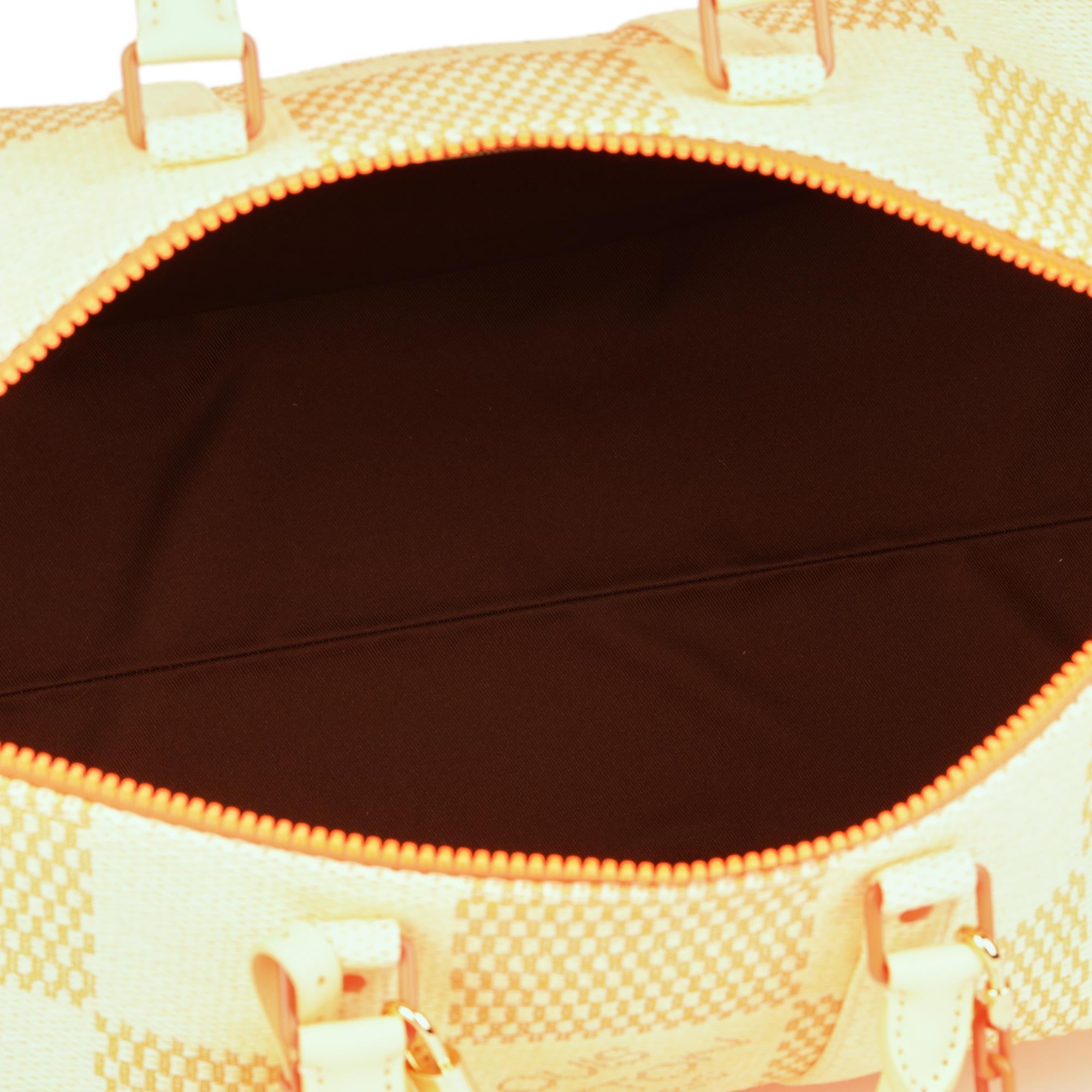 Louis Vuitton Natural & Orange Raffia, Beige Keepall 50 Bandouliere 2