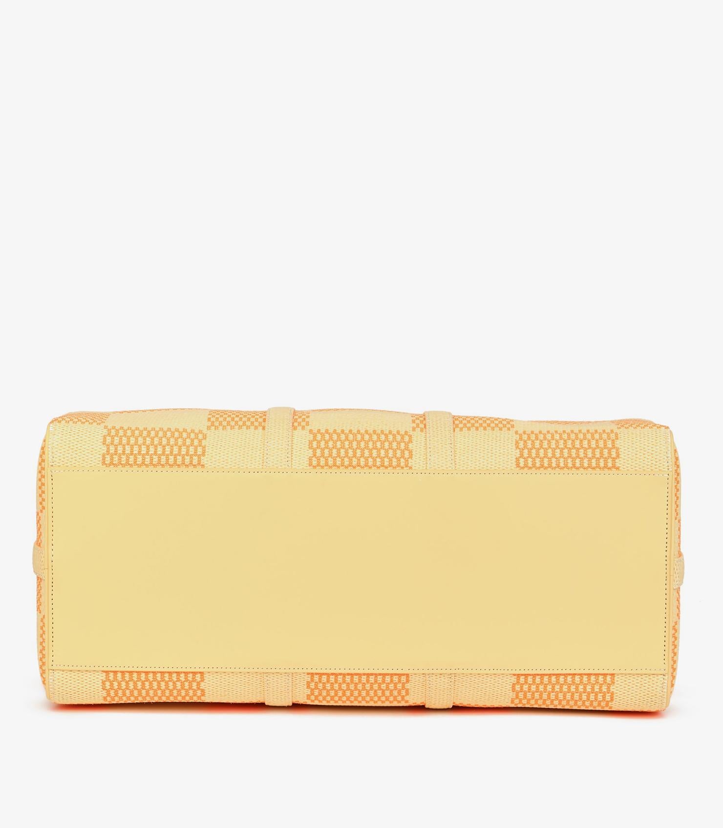 Louis Vuitton Natural & Orange Raffia Keepall 50 Bandoulière 3