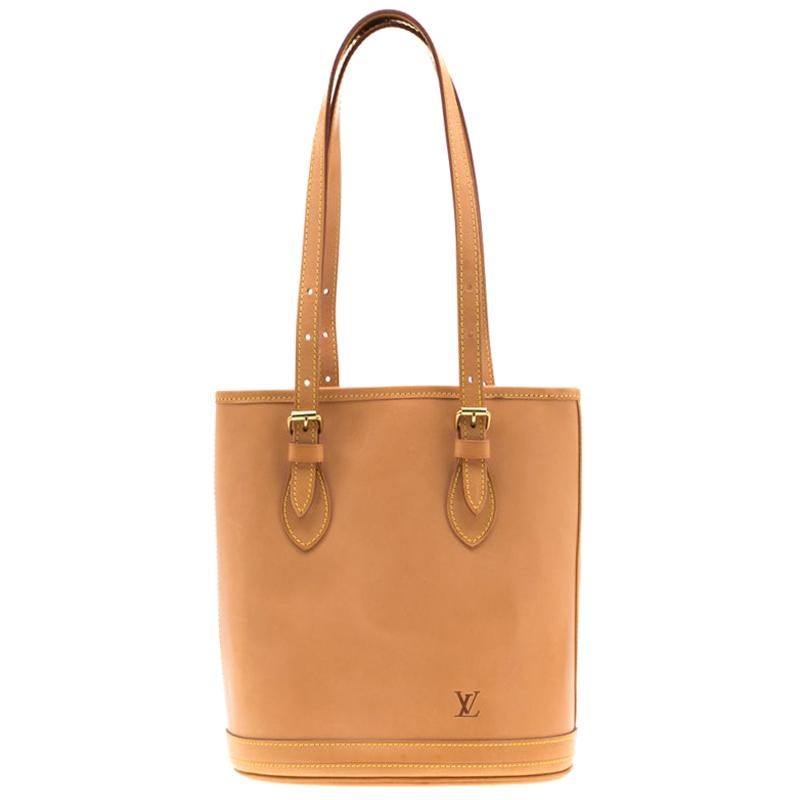 Louis Vuitton Natural Vachetta Leather Limited Edition Petit Bucket Bag