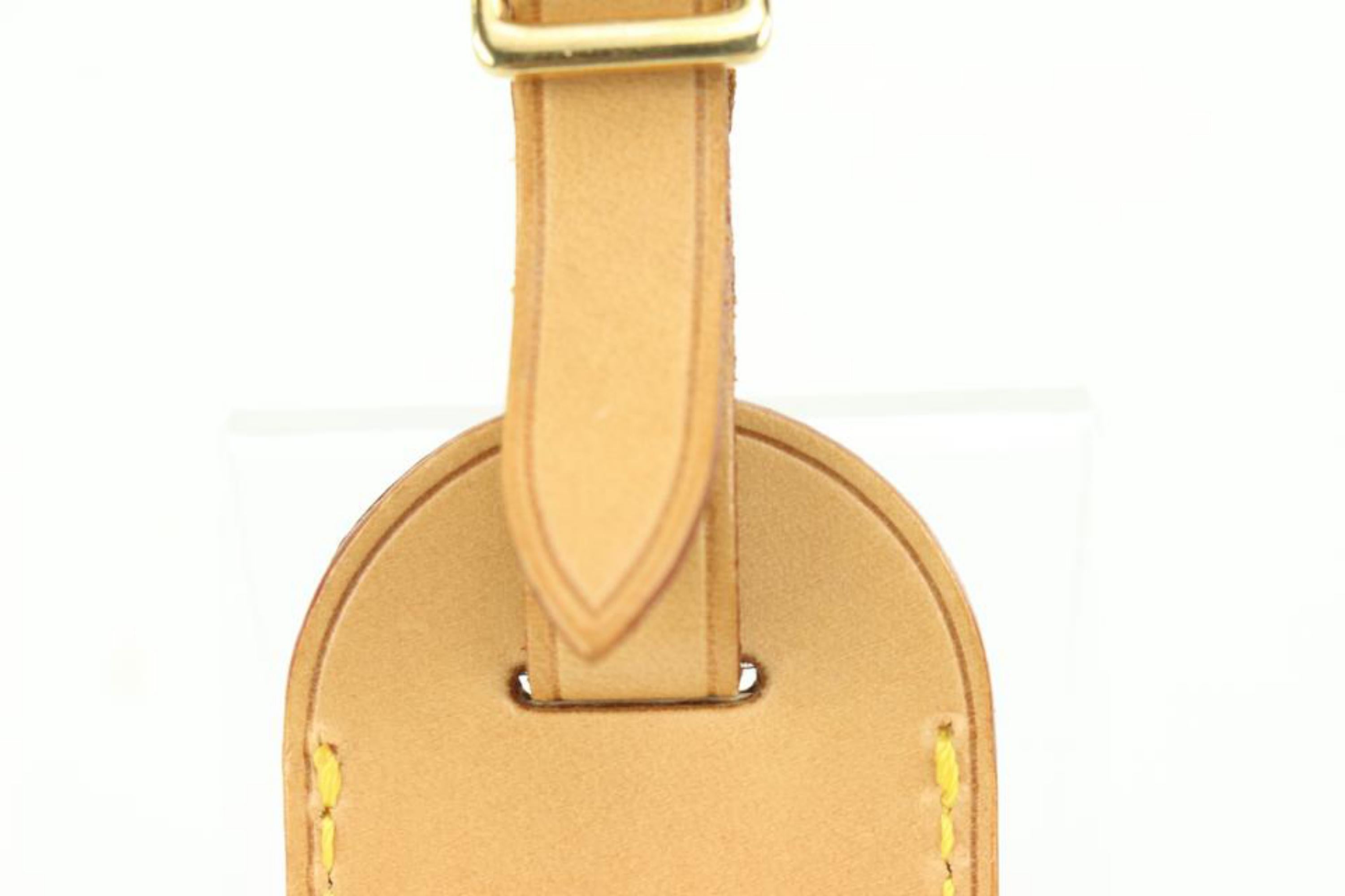 Louis Vuitton Natural Vachetta Leather Luggage Tag 27lk37s For Sale 2