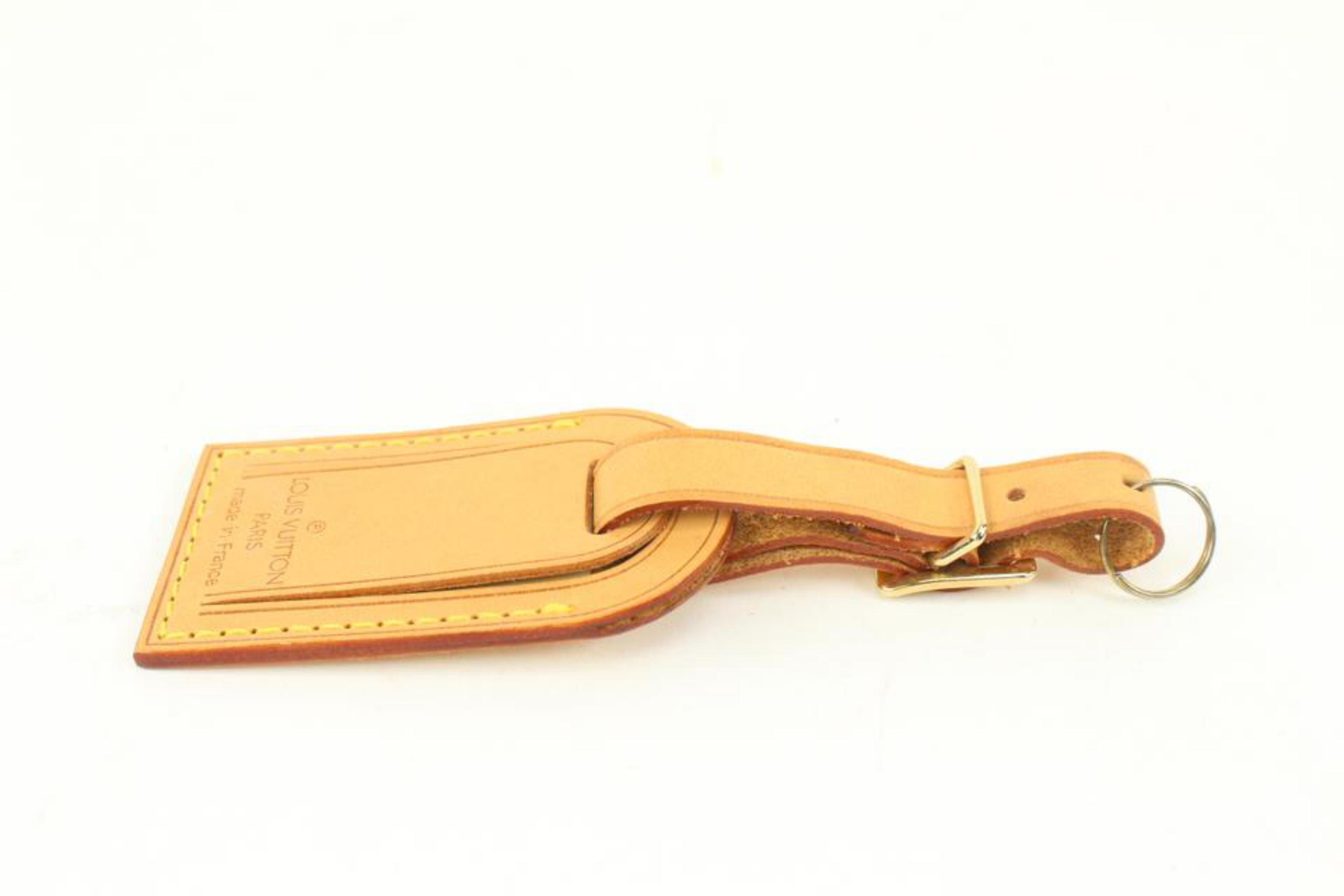 Louis Vuitton Natural Vachetta Leather Luggage Tag 27lk37s For Sale 4