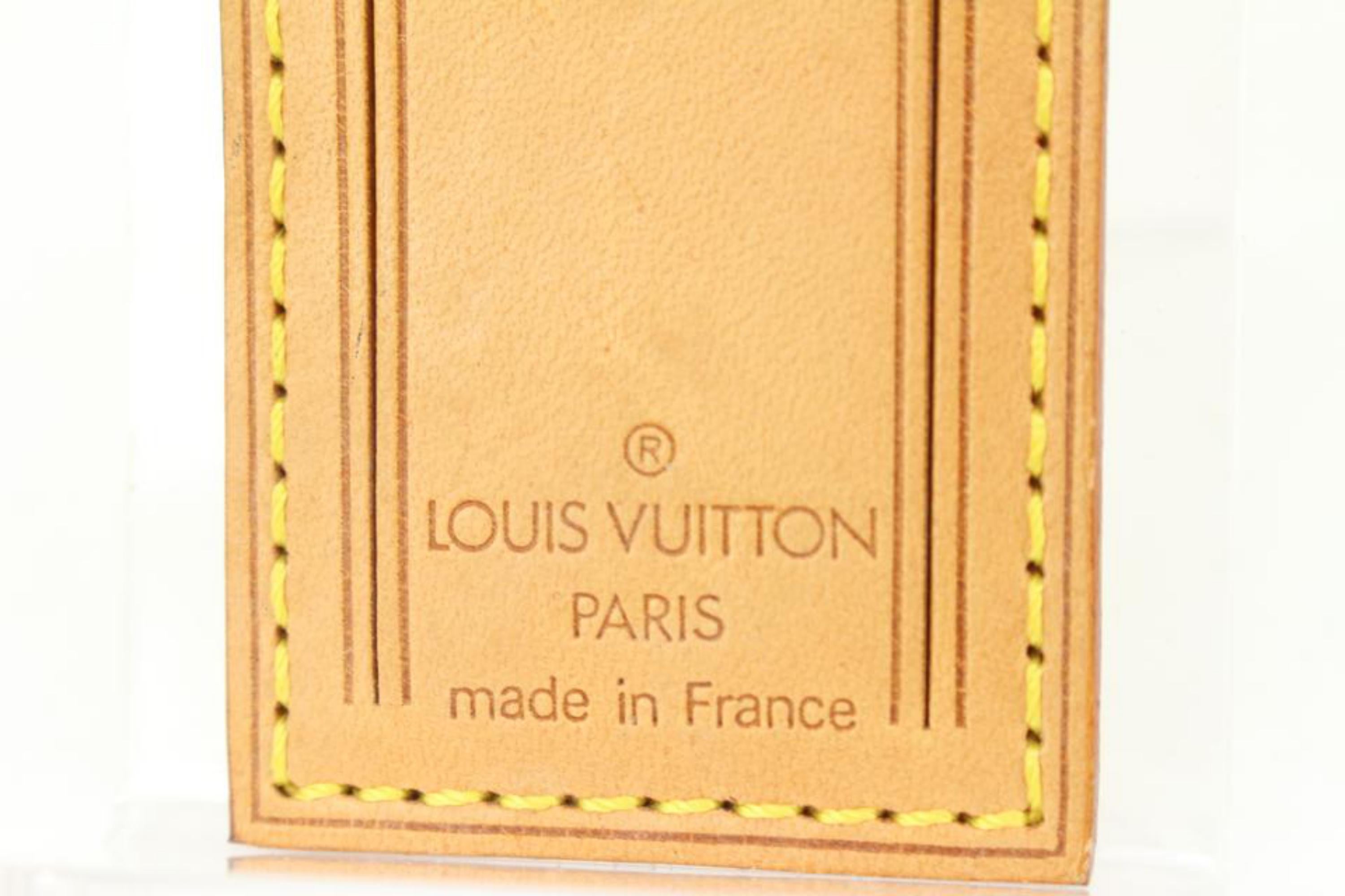Gepäckanhänger aus natürlichem Vachetta-Leder von Louis Vuitton, 27lk37s (Orange) im Angebot