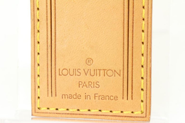 Louis Vuitton Natural Vachetta Leather Luggage Tag 27lk37s For Sale at  1stDibs