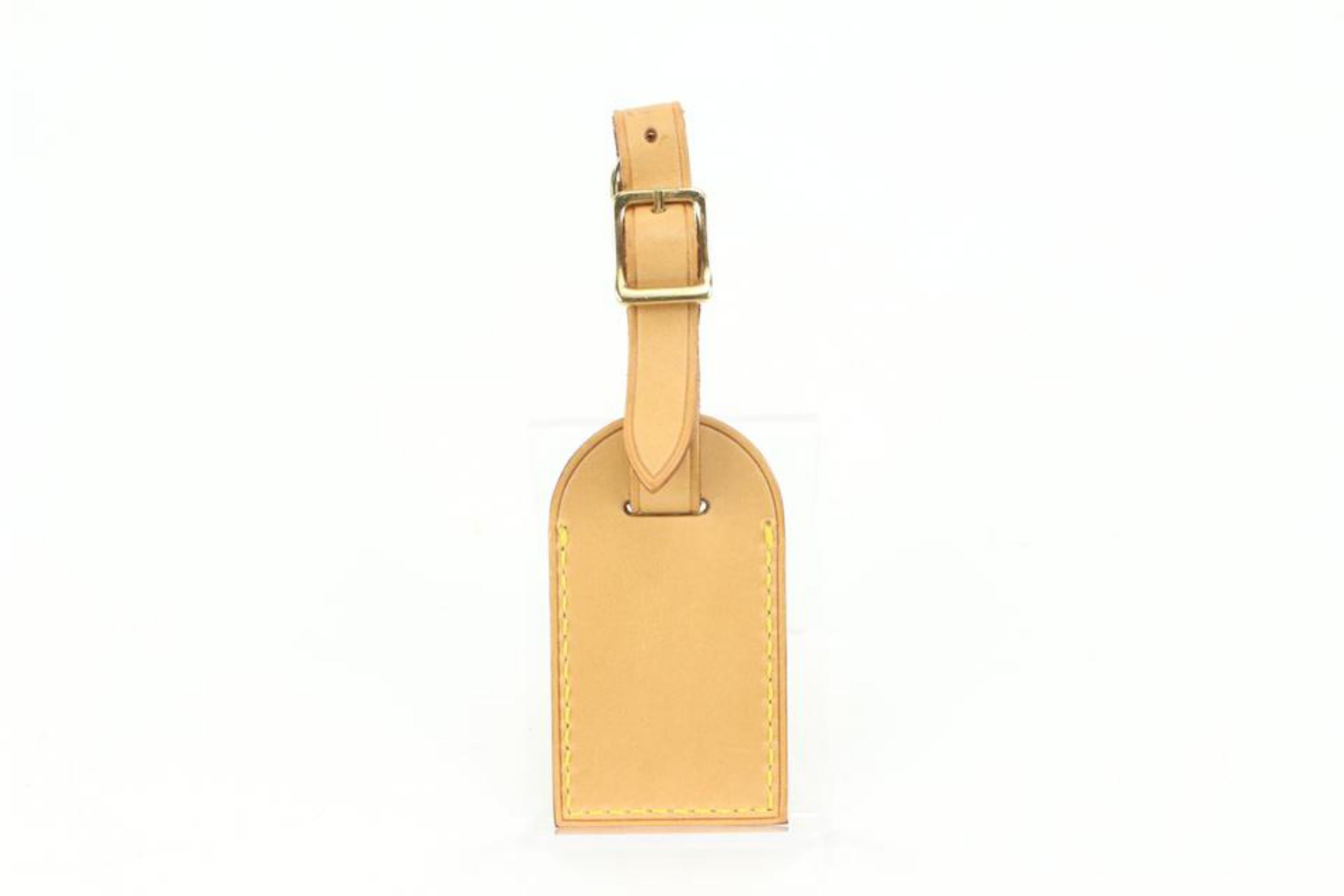 Gepäckanhänger aus natürlichem Vachetta-Leder von Louis Vuitton, 27lk37s im Angebot 1