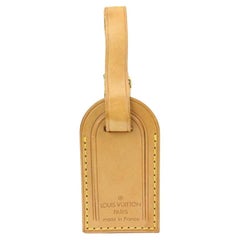 Louis Vuitton Natural Vachetta Leather Small Luggage Tag ID Bag Charm 11LV118