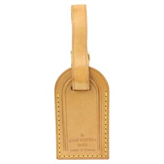 Louis Vuitton Natural Vachetta Leather Small Luggage Tag ID Bag Charm 28lv37s