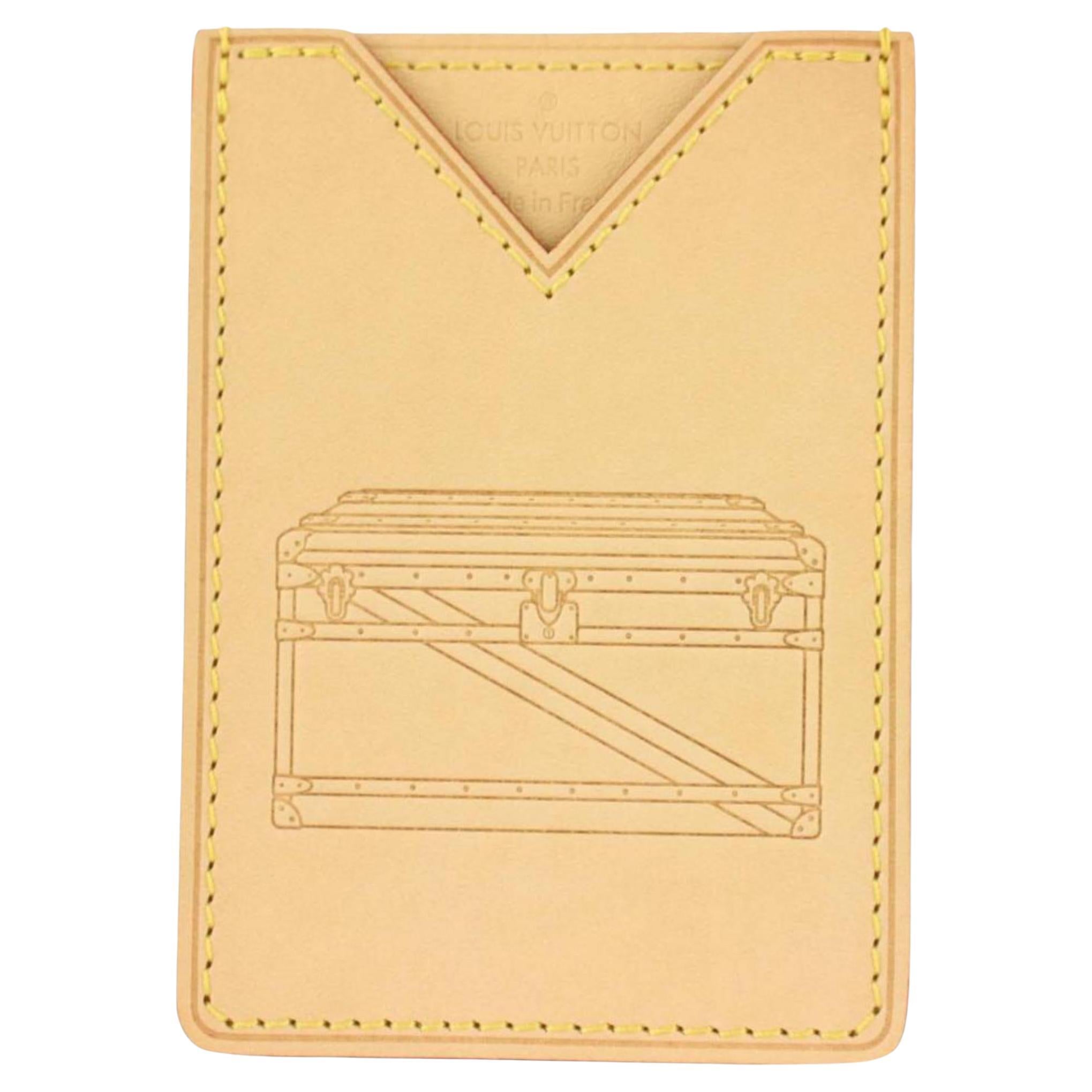 Louis Vuitton Natural Vachetta Leather Trunk x Key Porte Cartes Card 2lv1103