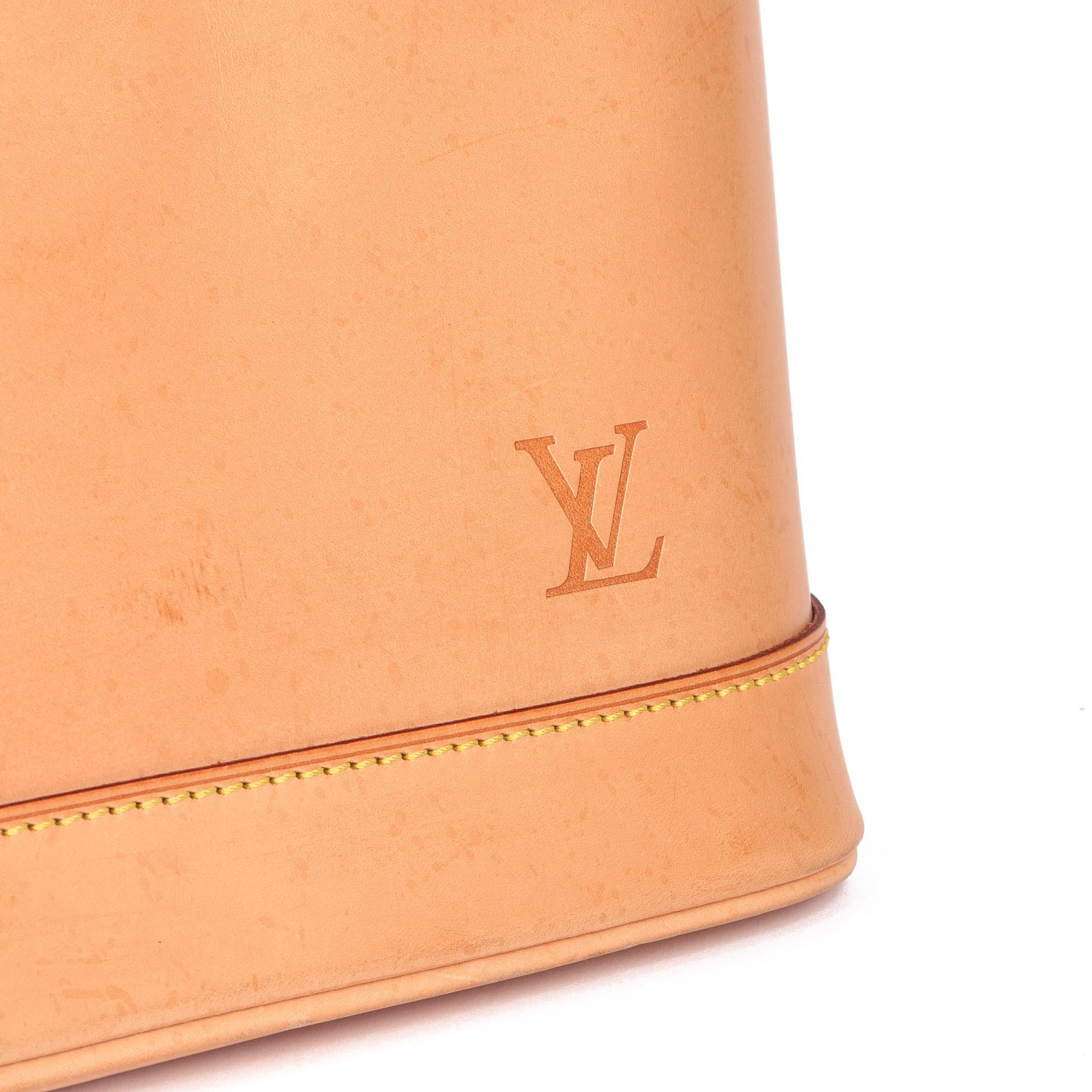 LOUIS VUITTON Natural Vachetta Leather Vintage Alma PM 1