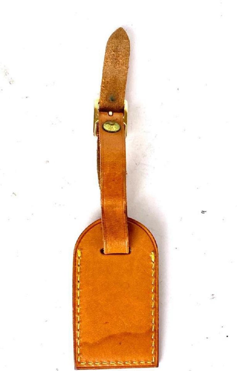 Louis Vuitton Natural Vachetta Luggage Tag 9lva627 In Good Condition For Sale In Dix hills, NY