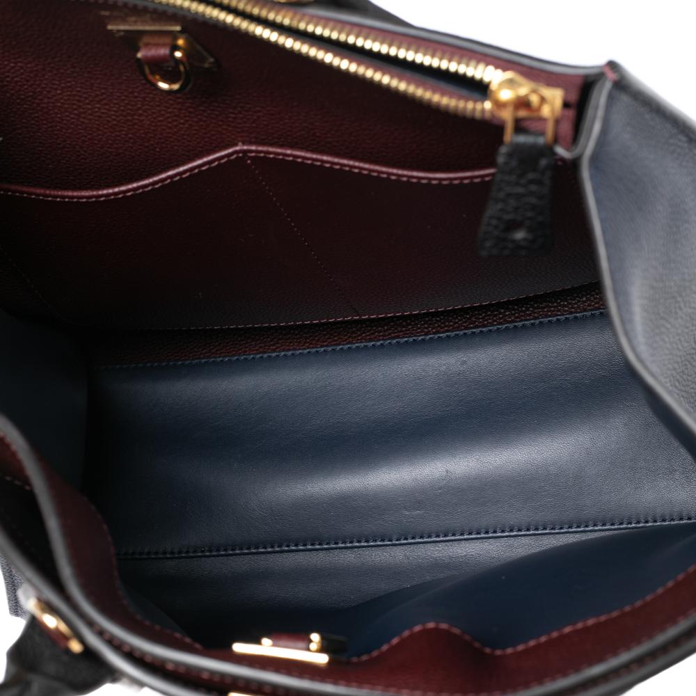 Louis Vuitton Navy Blue/Burgundy Leather City Steamer MM Bag 2